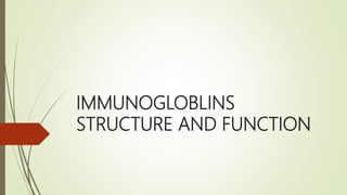 Strucure, functions and genetics of immunoglobulins | PPTX