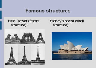 Arch structure Romans invented the  arch and their style was the semicircular arch. The stone at the top was called the key stone. The geometry of the arch and his main oload displaces the force to the sides, so there was a spece under it to span obstacles. 