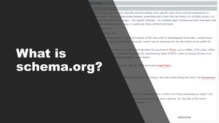 What is
schema.org?
 