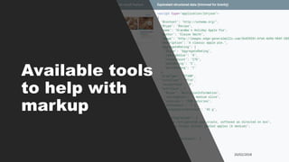 Available tools
to help with
markup
 