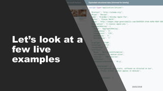 Let’s look at a
few live
examples
 