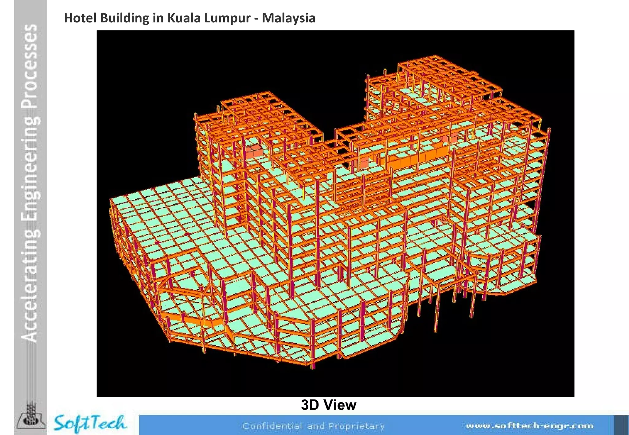 Hotel Building in Kuala Lumpur - Malaysia Plan 3D View 