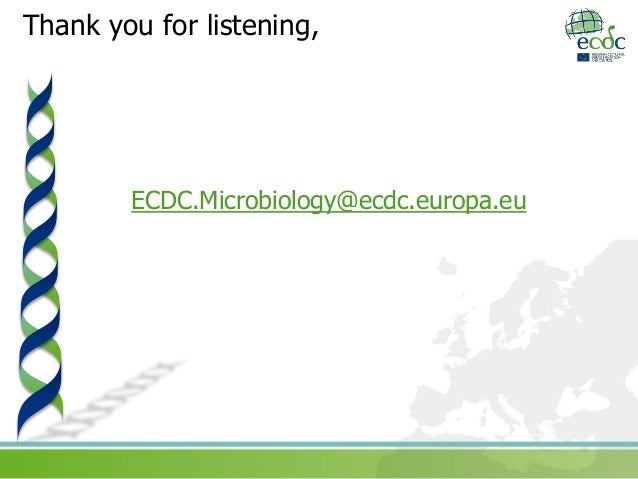 ECDC WGS strategy and roadmap for molecular and genomic ...