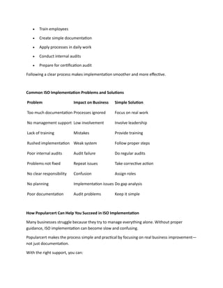 Common ISO Implementation Mistakes and How to Fix Them for Business ...