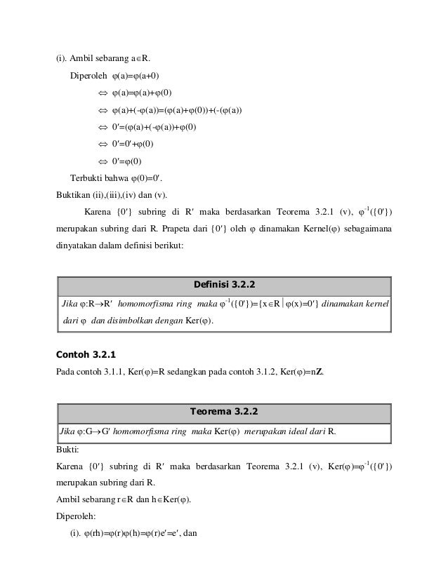 101 Contoh Soal Homomorfisma Ring Pembahasan Dikdasmen