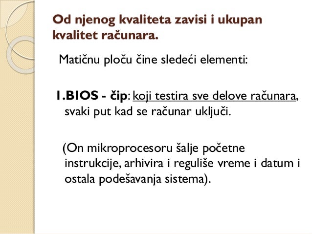 Struktura računara prezentacija za 8. razred