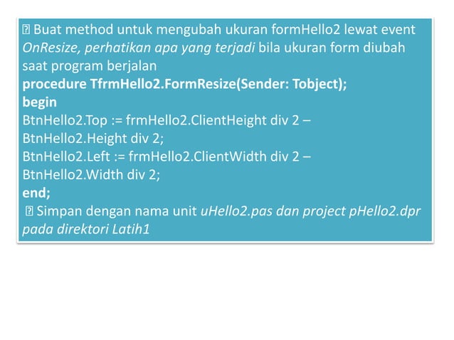 Struktur bahasa delphi | PPTX