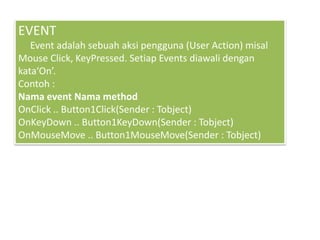 Onmousemove Image Struktur bahasa delphi | PPTX