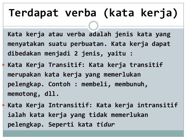 Contoh Verba Transitif - Tonny Toro