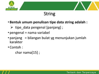 Pertemuan 2 Struktur Pada Data | PDF