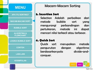 Struktur data (bubble sort) | PPT
