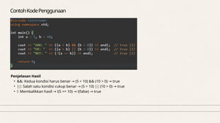 Struktur Data Operator-Operator dan Logika di C++.pptx