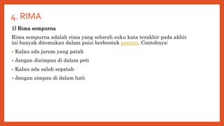 Contoh Rima Struktur fisik puisi. aazxskkkkkkkkkkpptx | PPTX