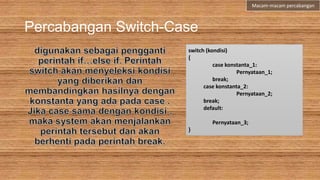 Struktur kontrol percabangan | PPTX