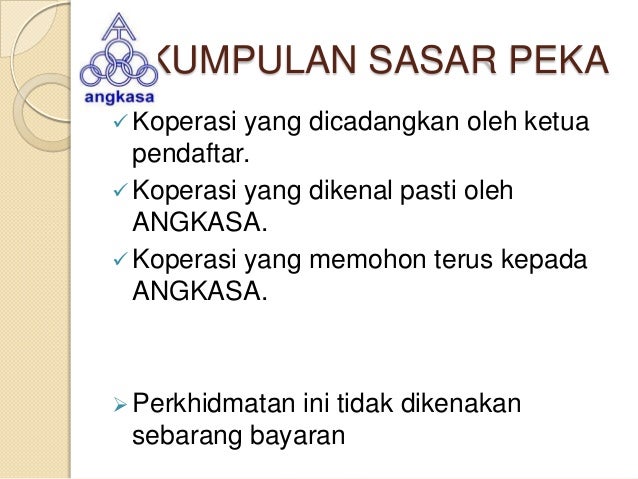 Peranan Angkasa sebagai organisasi APEX