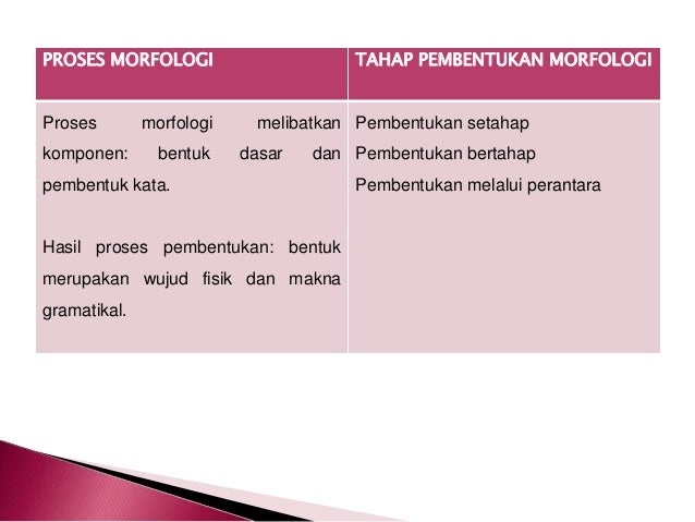Struktur morfologi bahasa indonesia