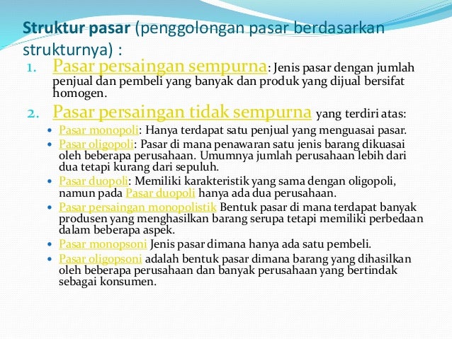 Struktur pasar