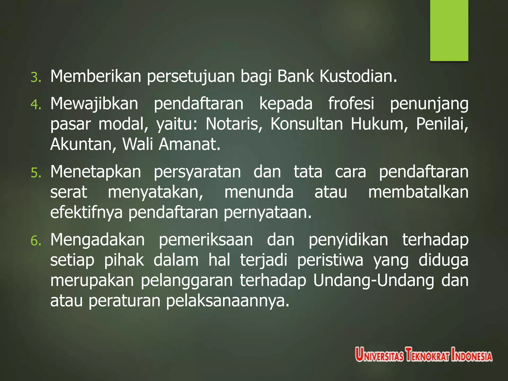 Struktur pasar modal indonesia | PPTX