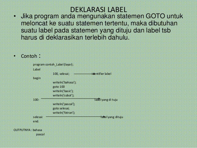 Struktur Bahasa Pemrograman Pascal Paling Pertama Adalah Struktur Bahasa Pemrograman Pascal Paling Pertama Adalah