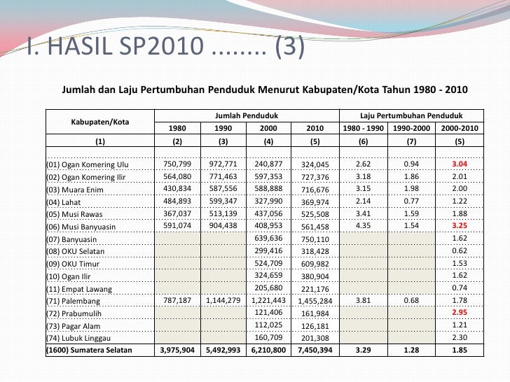 Struktur Umur Penduduk Sumatera Selatan