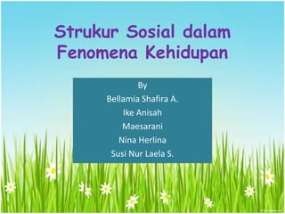 Strukur Sosial dalam
Fenomena Kehidupan
By
Bellamia Shafira A.
Ike Anisah
Maesarani
Nina Herlina
Susi Nur Laela S.
 
