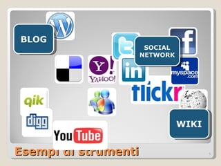 Esempi di strumenti BLOG WIKI SOCIAL NETWORK 
