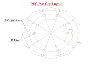 PSC Pile Cap Layout
PSC 10 Columns
20 Piles
 