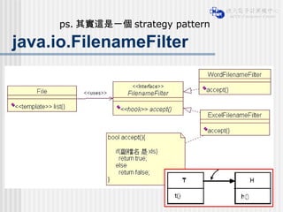 java.io.FilenameFilter ps. 其實這是一個 strategy pattern 