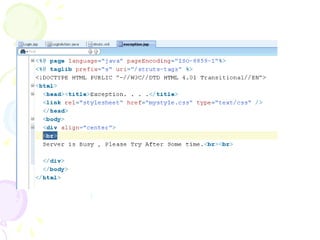 Step -4 exception jsp file
 