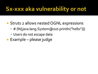 Łukasz Lenart "How secure your web framework is? Based on Apache Struts 2"