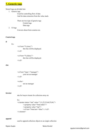Struts2 notes | PDF