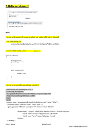 Struts2 notes | PDF