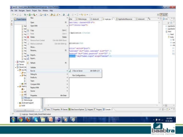 Struts framework
