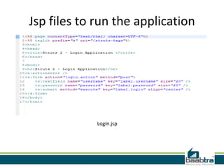 Jsp files to run the application
Login.jsp
 
