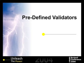 Pre-Defined Validators 