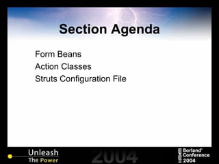 Section Agenda Form Beans Action Classes Struts Configuration File 