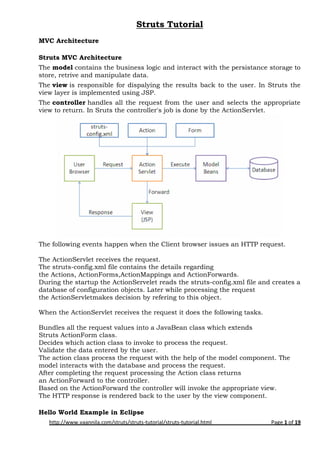 Struts tutorial | PDF