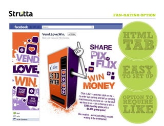 FAN-GATING OPTION




   HTML
   TAB
   EASY
   TO SET UP


   OPTION TO 
   REQUIRE
   LIKE
 