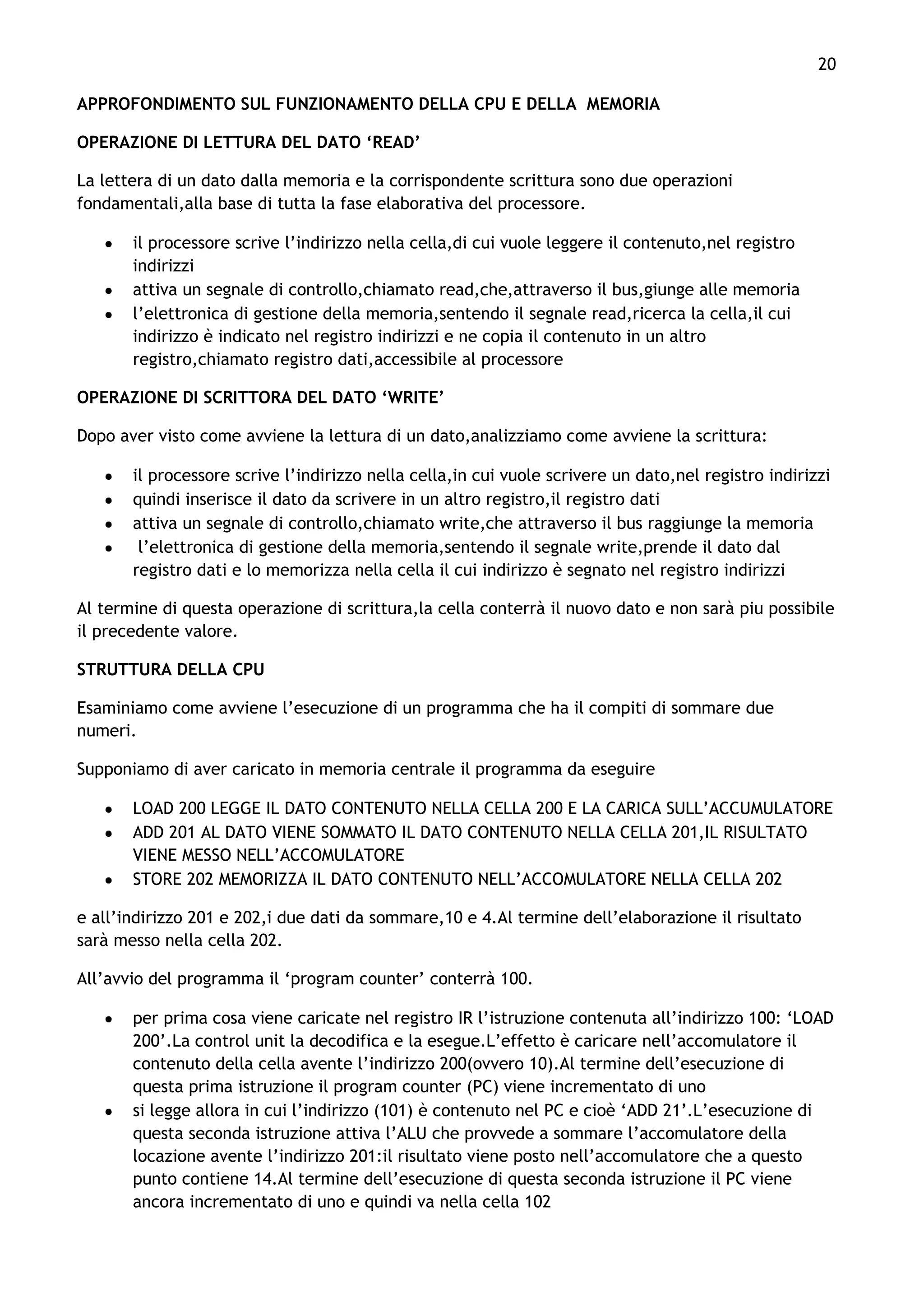 Struttura dell'elaboratore (sample) | DOCX