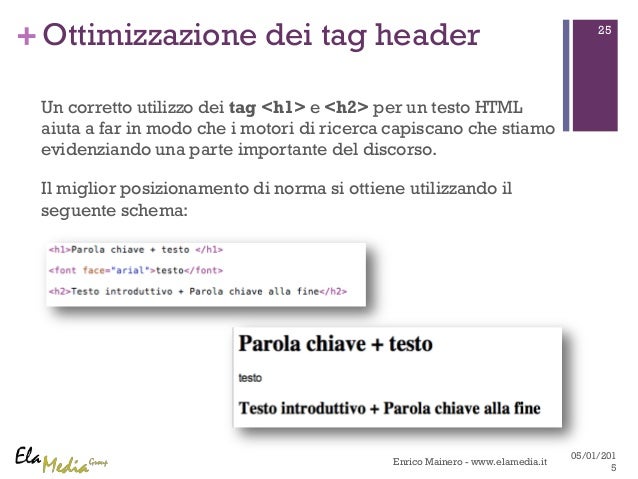 Struttura di una pagina html