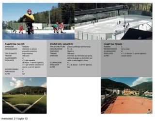 mercoledì 31 luglio 13
 