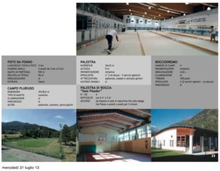 mercoledì 31 luglio 13
 