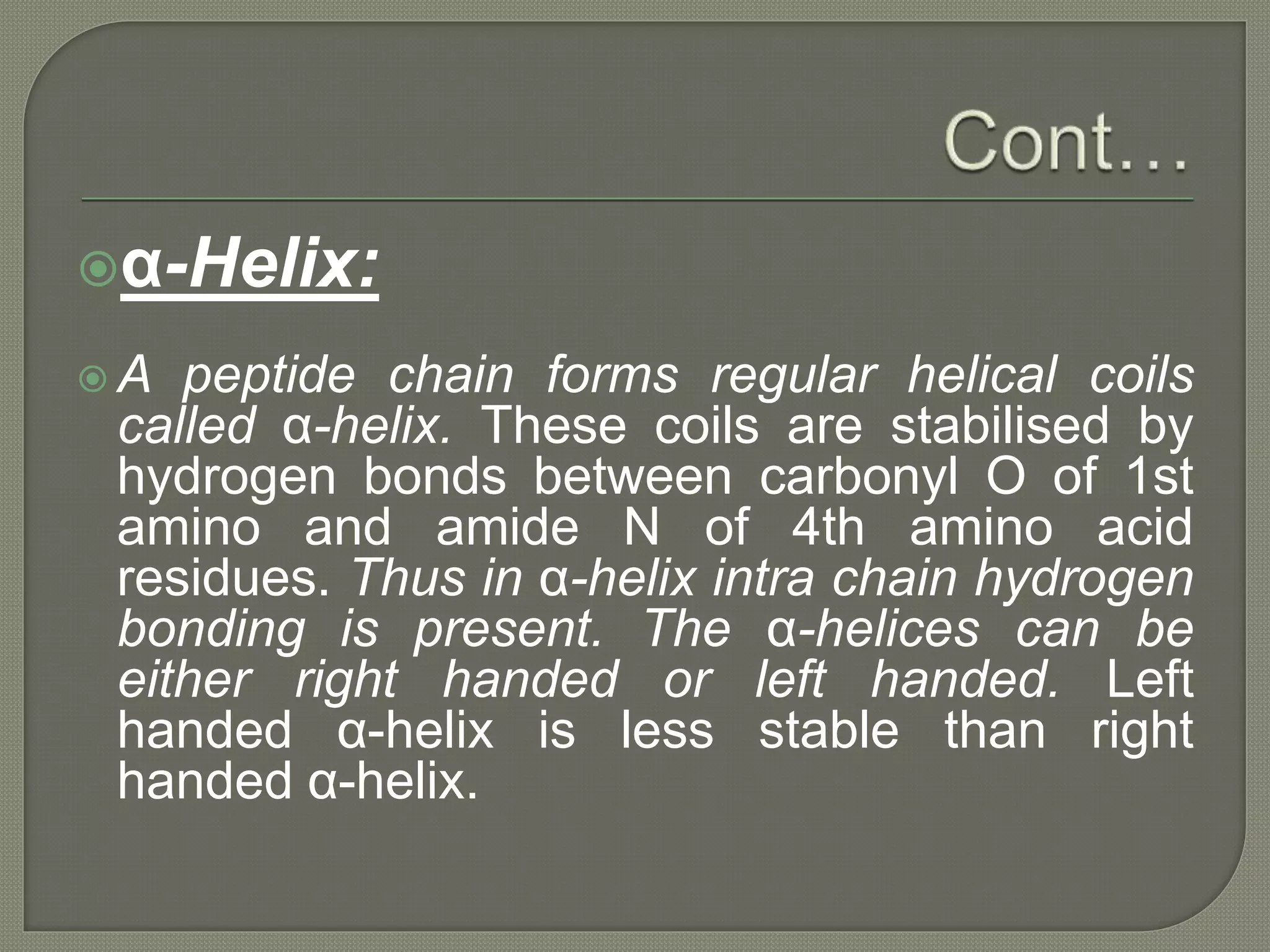 Strutural organisation of proteins | PPTX