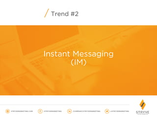 Instant Messaging
(IM)
Trend #2
 