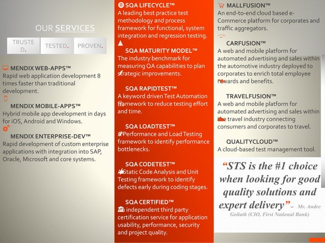 STS AFRICA - YOUR TRUSTED TECHNOLOGY PARTNER | PPT