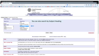 You can also search by Subject Heading
 