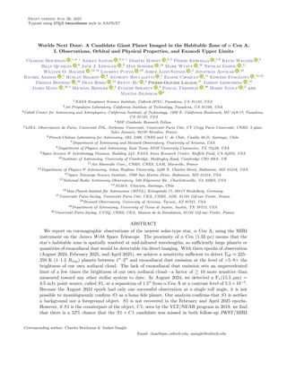 Draft version July 26, 2025
Typeset using L
A
TEX twocolumn style in AASTeX7
Worlds Next Door: A Candidate Giant Planet Im...