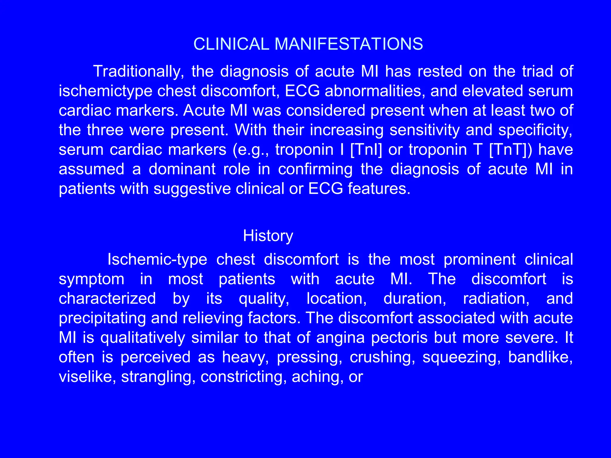 St segment elevation acute myocardial infarction and complications of