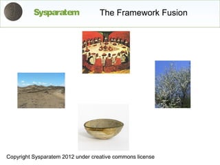 Sysparatem               The Framework Fusion




Copyright Sysparatem 2012 under creative commons license
 