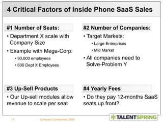  Capital needed for Sales Team